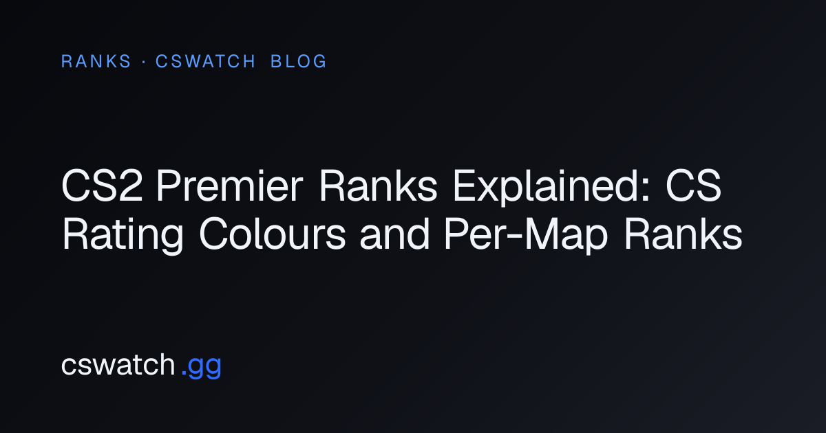 CS2 Premier Ranks Explained: CS Rating Colours and Per-Map Ranks | CSWatch