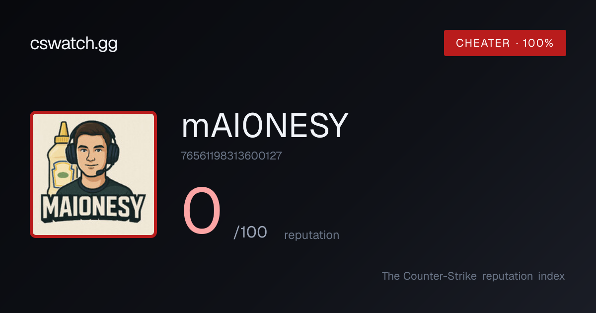 mAI0NESY · CS2 Profile & Ban Check | CSWatch