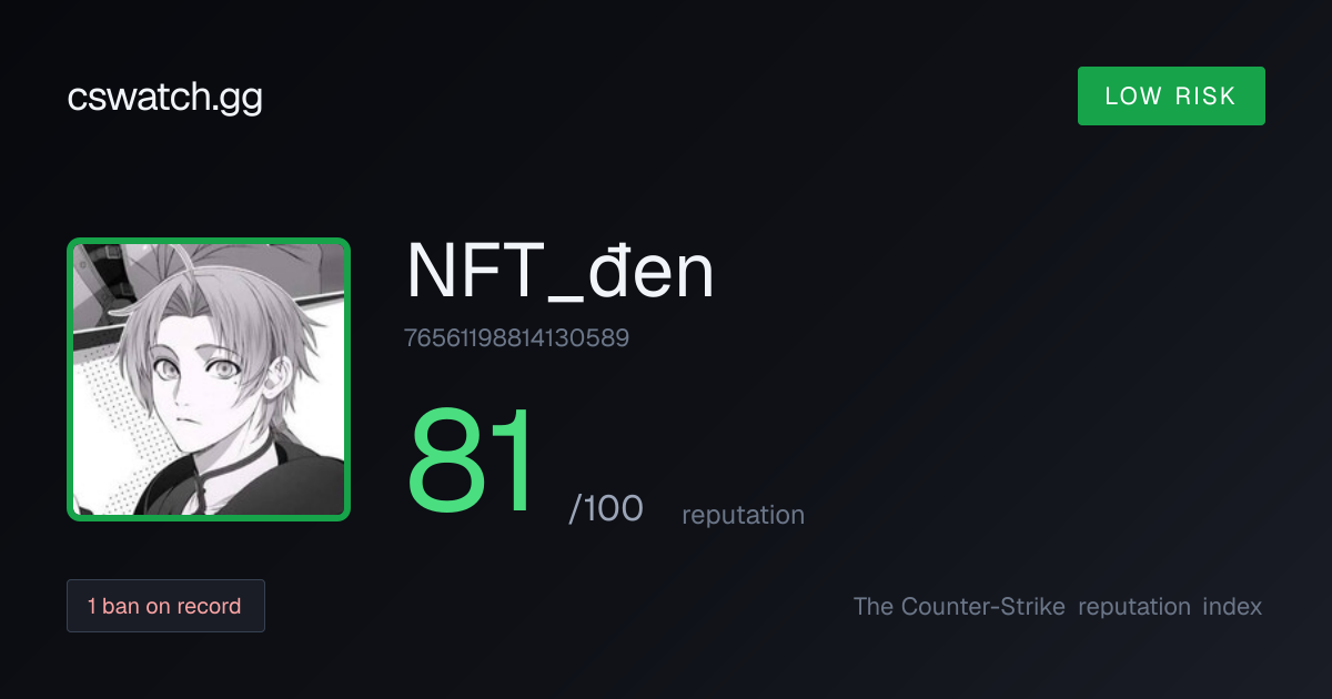 NFT_đen · CS2 Profile & Ban Check | CSWatch